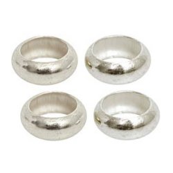 Bandring mit gerundeter Aussen, Silber, 7 mm mit 5 mm Loch, 2 Stk.