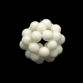 1 Stk, Beerenkugel, wei, Durchmesser 18 mm, Lochdurchmesser 3 mm.