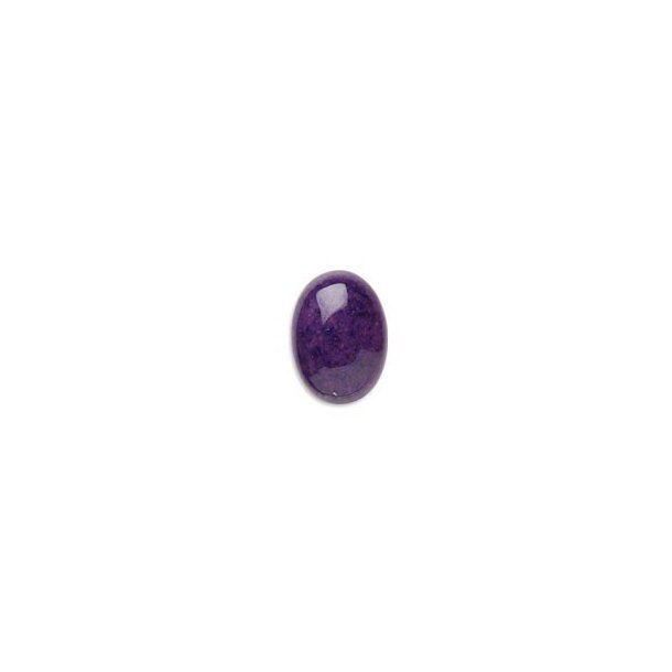 Mountain Jade cabochon (dyed), purple, oval, 14x10mm, 2pcs.