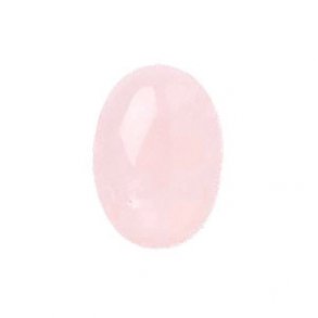 Rose quartz cabochon (flat back), light pink, oval, 18x13mm, 1pc.