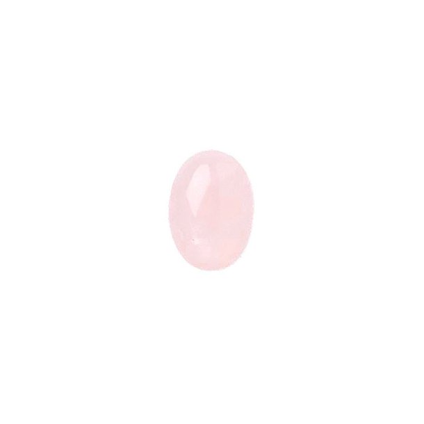 Rose quartz cabochon (flat back), light pink, oval, 18x13mm, 1pc.
