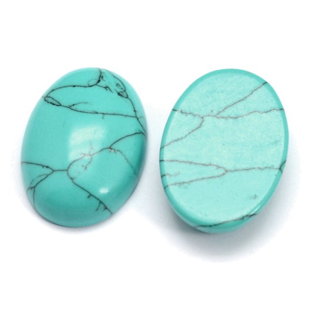 cabochon, (dyed), turquoise, oval, 25x18x6mm, 1pc