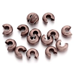 Crimp Cover, Knotenverstecker, antik Kupfer, 4 mm, 20 Stk.