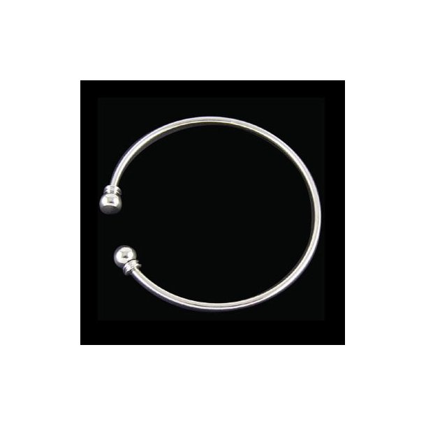 Available from Sept.25. Bangle, open with detachable beads, silver-plated, 65mm, 1pc.