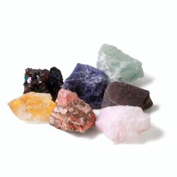 Halbedelstein Mix, Nuggets ohne Loch, 21-28x18-23 mm, 12 Stk.