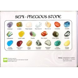 Halbedelstein Mix, Nuggets ohne Loch, 21-28x18-23 mm, 12 Stk.