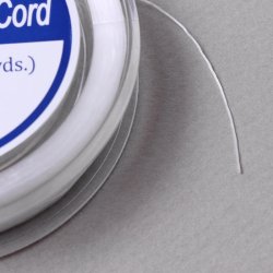 Miyuki, groe Variante, starke Qualitt, elastische Perlenschnur, flach, wei, 0,3x0,5 mm, 50 m