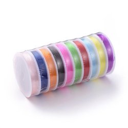 Elastiche Schnur, rundes TPU, Farbmix, 10 verschiedene Farben, Starke 0,8 mm, 10x6 m