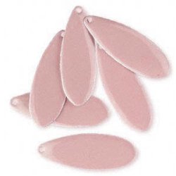 Emaille-Anh�nger, rosa, lange Tropfen, 36x13 mm, 2 Stk.