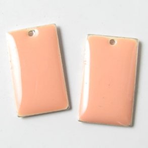 enamel charm, powder-tinted, 23x14mm, 2pcs.