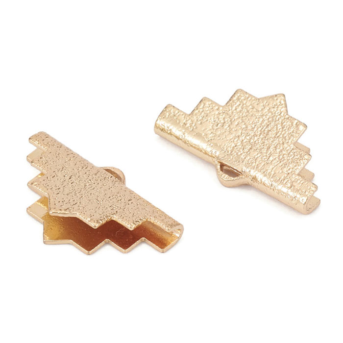 Band-Ende, vergoldetes Messing, 11,5x20 mm, 4 Stk.