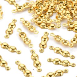 Endabschlsse, Knotenverstecker mit sen, vergoldetes Silber, 4x6,5 mm, 4 Stk.