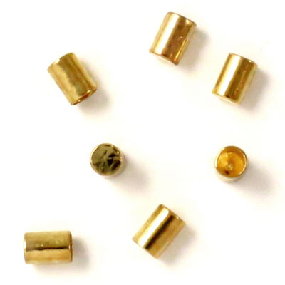 Abschluss ohne Ring, vergoldetes Messing, 3/2,5 mm, 10 Stk.