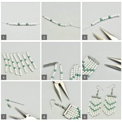 Abschlsse fr geflochtene Armbnder, 7 Gren aus vergoldetem und platin. Messing, 1 Box