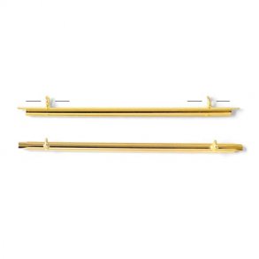 Endverschluss fr gewebte Armbnder, 2 sen, vergoldetes Messing, 60x3 mm, 2 Stk.