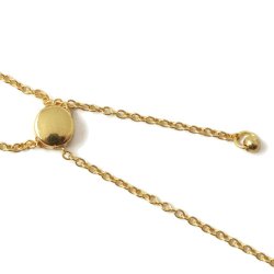 Verschluss-Perle, rund, flach, 2 Lcher, vergoldetes Silber, 6 mm, 1 Stk