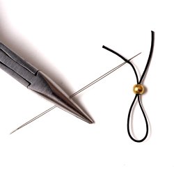 Adjustable locking bead, gilded sterling silver, 4mm, 2pcs.