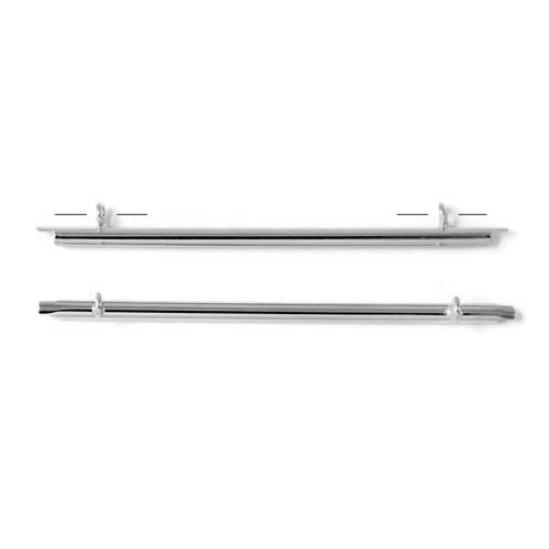 Endverschluss für gewebte Armbänder, 2 Ösen, silberfarben, 60x3 mm 2 Stk