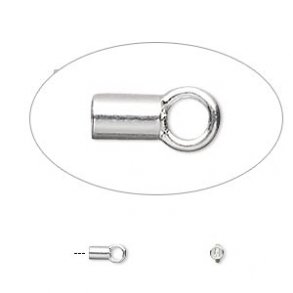 Cord End Crimps (Small) - Silver plated - www