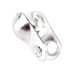 Verschluss-Kopf fr 1,5 mm Kugelkette, versilbertes Metall, 20 Stk.