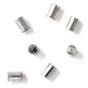 Abschluss ohne Ring, versilbertes Messing, 3/2,5 mm, 10 Stk.