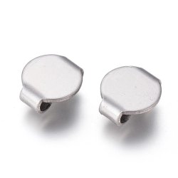 Multistrand spacer links, round, stainless steel, diameter 10.8 mm, hole 2.6 mm, 4 pcs