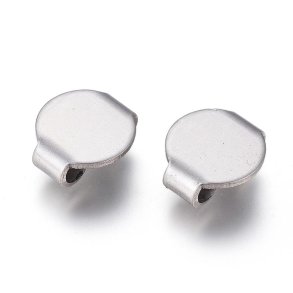 Multistrand spacer links, round, stainless steel, diameter 10.8 mm, hole 2.6 mm, 4 pcs