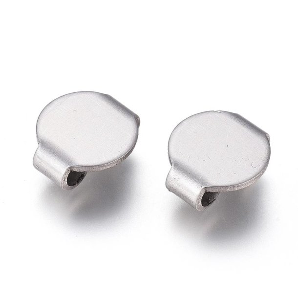 Multistrand spacer links, round, stainless steel, diameter 10.8 mm, hole 2.6 mm, 4 pcs