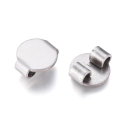 Multistrand spacer links, round, stainless steel, diameter 10.8 mm, hole 2.6 mm, 4 pcs