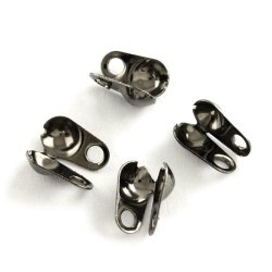 Verschluss-Kopf fr 2-3 mm Kugelkette, schwarzes Messing 20 Stk.