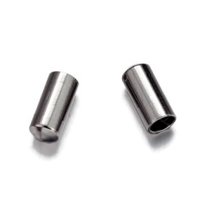 Glue-in ends and cord tips in silver,steel or black