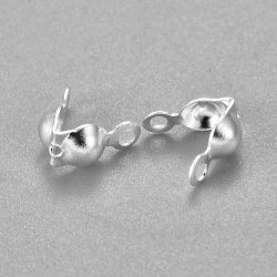 Kalotten mit �sen, 304 Edelstahl, silberfarben, 7,5x4x3,5 mm, 10 Stk.