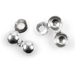 Endabschlsse, Knotenverstecker mit se, Silber, 4x6,5 mm, 2 Stk.