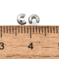 Crimp cover, Knotenverstecker, Edelstahl, 3 mm, 10 Stk