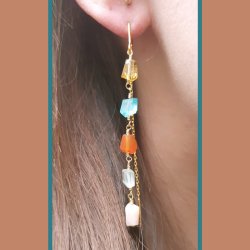 Apatit, ungleichm&auml;&szlig;ig facettierte Perle, t&uuml;rkis, ca. 8x5x4 mm, 4 St&uuml;ck.