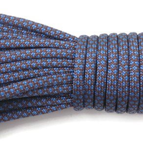 Parachute cord, zig-zag pattern, blue/chestnut, 4 mm, 10 m