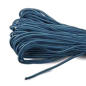 Fallschirmschnur, Typ 425, Großeinkauf, schwarz-blaues Schlangenhautmuster, 3 mm, 30 m