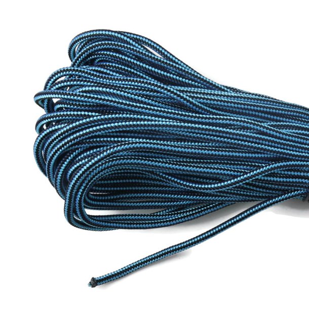 Parachute lanyard, type 425, bulk purchase, black-blue snakeskin pattern, 3 mm, 30 m