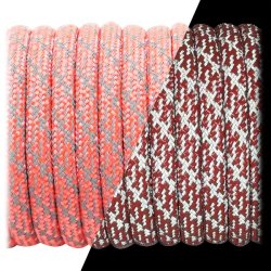 Fallschirmschnur / Paracord, Gro&szlig;kauf, super Reflex, Orange mit Matrix-muster, 3-4 mm, 10 m