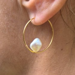 Swasserperlen, angebohrt, wei, barock, ca. 9x7x5 mm, A-grade, 4 Stk