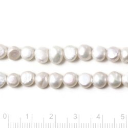 Swasserperle, wei, ca. 5x6 mm, A-grade, 10 Stk