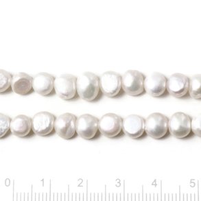 Swasserperle, wei, ca. 5x6 mm, A-grade, 10 Stk