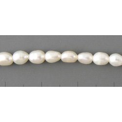 Swasserperle, wei, klein, reisfrmig, ca. 3x2 mm, A-grade, 20 Stk