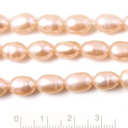 S&uuml;&szlig;wasserperle, Pfirsich, Tropfen, 10x8 mm, 4 Stk