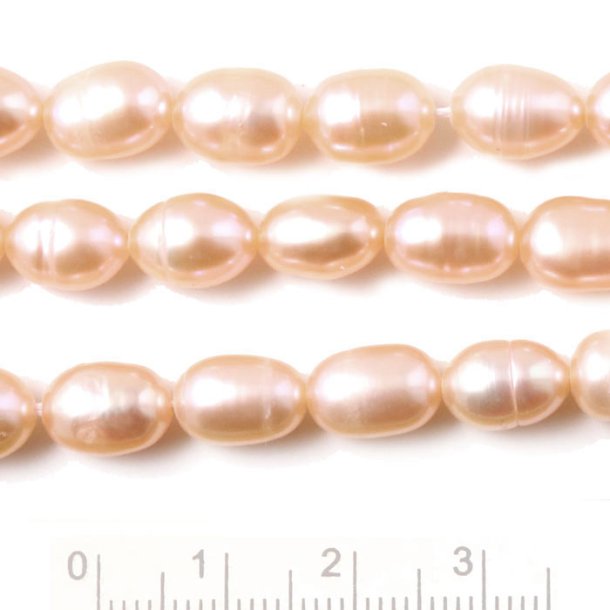 Freshwater pearl, peach color, drop, 10x8mm, 4pcs