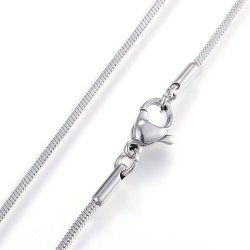 Schlangenhalskette, Edelstahl, 1,2 mm, L�nge 60 cm