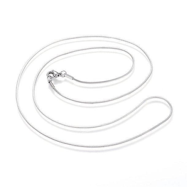 Schlangenhalskette, Edelstahl, 1,2 mm, L�nge 60 cm