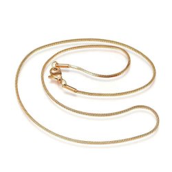 Schlangenhalskette, vergoldeter Stahl, 1,2 mm, 45 cm