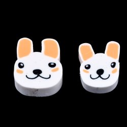 Fimo-Perlen, Hund, 10x7x4 mm, 1,5 mm Loch, 20 St&uuml;ck