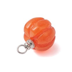 Gr�skarvedh�ng, halloween, resin, orange, 19x13 mm, 2 stk.